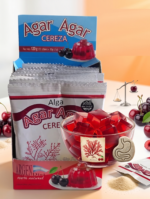 Agar Agar Gelatina Vegetal S/ Tacc  Argendiet 12x10g Sabor Cereza - Imagen 4
