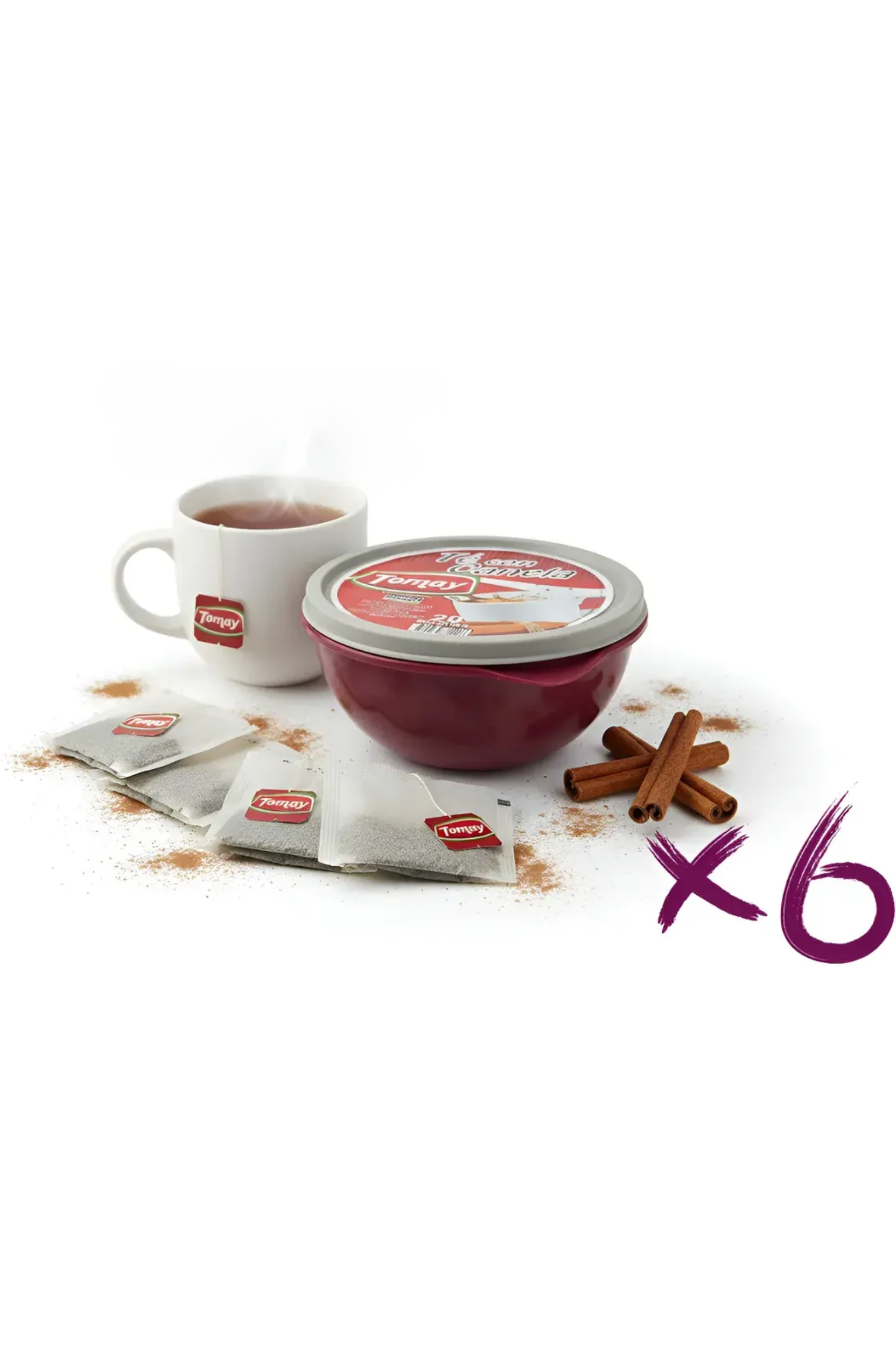 TU SNACK SALUDABLE (16) Te Con Canela Tomay Pack X 6 Envases De 20 Saquitos C/u - Imagen 1