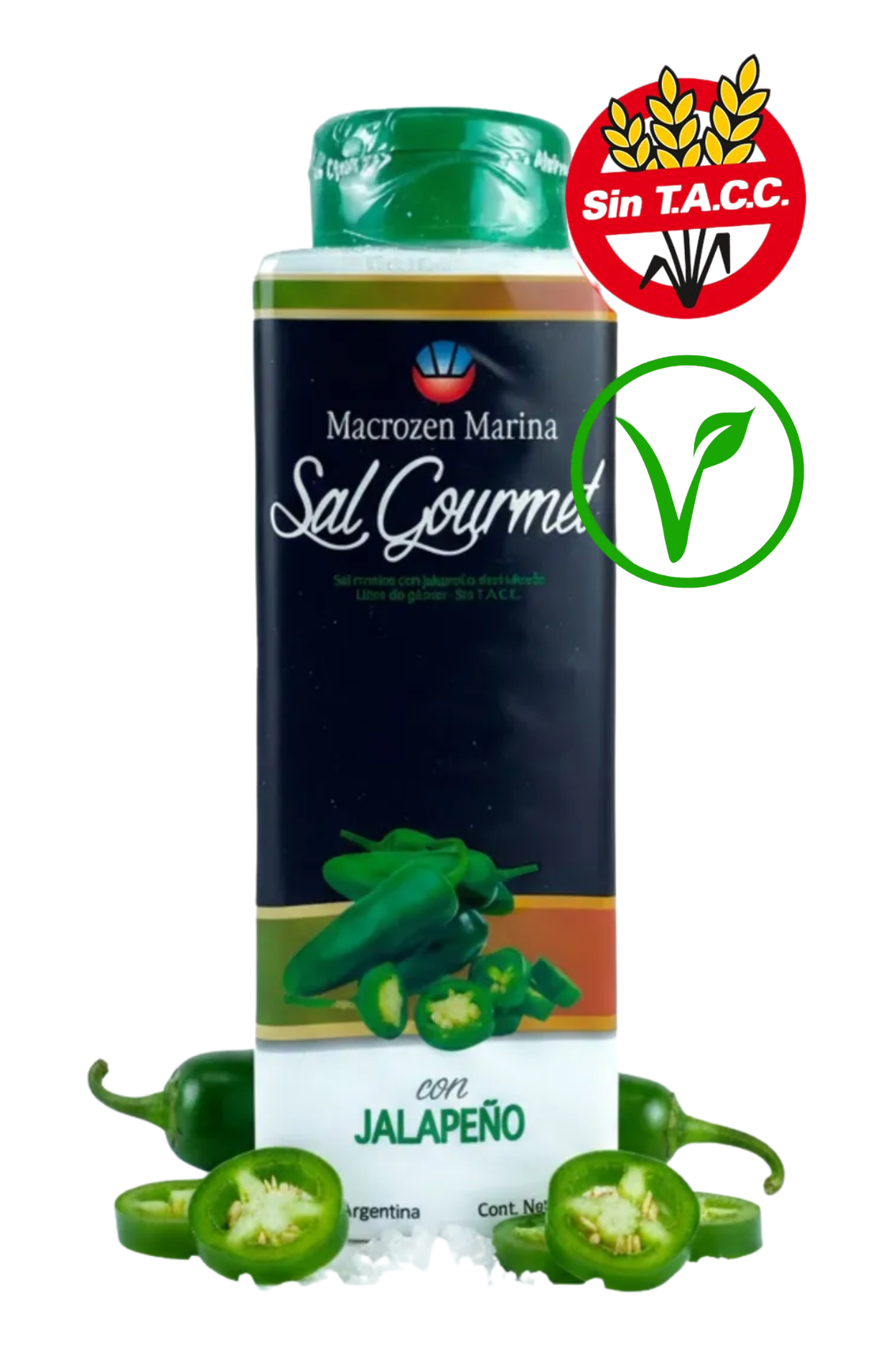 TU SNACK SALUDABLE Sal Marina Macrozen Gourmet Sabor Jalapeño Sin Tacc X 250 G - Imagen 1