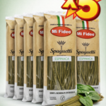 X5 Pack De Fideos Spaguetti De Semolín Integral Y Espinaca
