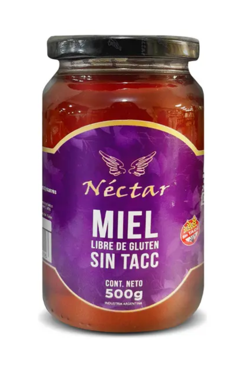 TU SNACK SALUDABLE (7) Miel Nectar De Los Dioses Frasco De Vidrio 500g Sin Tacc Dw - Imagen 1