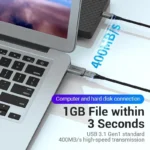 Adaptador Usb 3.0 Macho A Usb C Tipo C Hembra Vention Gris - Imagen 2