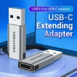 Adaptador Usb 3.0 Macho A Usb C Tipo C Hembra Vention Gris - Imagen 3