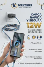 Cable Tipo C Usb Carga Segura Para Samsung 1m - Imagen 4