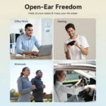 Auriculares Bluetooth Vention Open Ear Ipx5 Deportivo 35 Hs Color Negro - Imagen 2