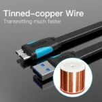 Cable Usb 3.0 A Micro B 0.5m Pc Disco Rigido Externo Vention - Imagen 2