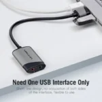 Adaptador Audio Usb Vention - Usb Macho A Miniplug Hembra Hi-fi - Audio Y Microfono - Tarjeta Sonido Jack 3.5 Mm Plug Trrs - Carcasa Aluminio Con Cable 0.15 Metros - Notebook Auriculares - Cdkhb - Imagen 5