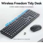 Kit Combo Teclado Y Mouse Inalambrico Usb Vention Negro - Imagen 5