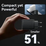Cargador De Pared Carga Rapida 3 Puertos Usb C 65w Vention Color Negro - Imagen 5