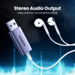 Adaptador De Audio Externo Usb 2.0 A 3.5 Mm Ugreen - Imagen 2