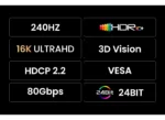 Cable Displayport 2.1 Certificado Ugreen 16k, 8k, 80gbps Gamer 2 Metros - Imagen 11