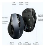 Mouse Inalambrico Usb 4000 Dpi 2.4 Ghz Ergonomico Ugreen Negro - Imagen 6