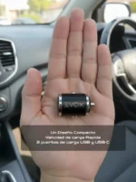 Cargador Celular Para Auto 12v 48w Evox - Carga Rapida - Doble Puerto - Dual Usb + Usb C - Imagen 10