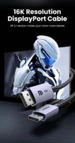 Cable Displayport 2.1 Certificado Ugreen 16k, 8k, 80gbps Gamer 2 Metros - Imagen 5