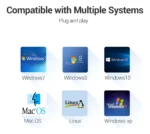Hub Adaptador Multipuerto 4 En 1 Usb 3.0 Vention 0,15m Negro - Imagen 6