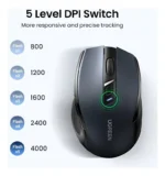 Mouse Inalambrico Usb 4000 Dpi 2.4 Ghz Ergonomico Ugreen Negro - Imagen 3