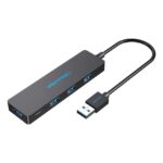 Hub Adaptador Multipuerto 4 En 1 Usb 3.0 Vention 0,15m Negro