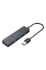 Hub Adaptador Multipuerto 4 En 1 Usb 3.0 Vention 0,15m Negro