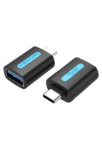 Adaptador Usb-c A Usb Hembra 3.0 Otg 5gbps Vention Negro