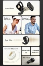 Auriculares Bluetooth Vention Open Ear Ipx5 Deportivo 35 Hs Color Negro - Imagen 8