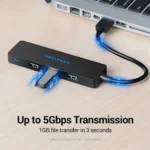Hub Adaptador Multipuerto 4 En 1 Usb 3.0 Vention 0,15m Negro - Imagen 5