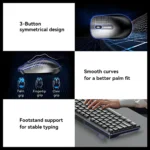 Kit Combo Teclado Y Mouse Inalambrico Usb Vention Negro - Imagen 2