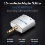 Adaptador Jack 3.5 Mm A Audio Y Microfono Auricular Vention - Imagen 6