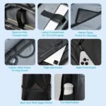 Mochila Porta Notebook / Laptop 15.6 Ipx4 20 Litros Vention - Negro - Liso - Imagen 8