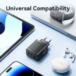 Cargador De Pared Carga Rapida 3 Puertos Usb C 65w Vention Color Negro - Imagen 4