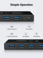 Usb Hub Switch 3.0 4 Puertos 2 Entradas Y 4 Salidas - Imagen 2