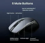 Mouse Inalámbrico Ugreen Ergonómico Bluetooth Silencioso Negro - Imagen 4