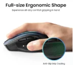 Mouse Inalambrico Usb 4000 Dpi 2.4 Ghz Ergonomico Ugreen Negro - Imagen 2