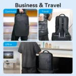 Mochila Porta Notebook / Laptop 15.6 Ipx4 20 Litros Vention - Negro - Liso - Imagen 9