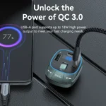 Cargador Usb Para Auto Celular Carga Rapida 30w Bluetooth - Imagen 7