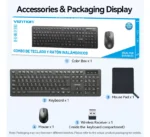 Kit Combo Teclado Y Mouse Inalambrico Usb Vention Negro - Imagen 8