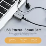 Adaptador Tarjeta De Audio Externo Usb Jack 3.5 Ctia Vention - Imagen 7