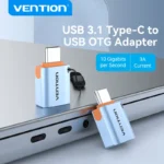 Adaptador Usb Hembra A Usb C Otg 3.1 10 Gbps Vention Azul Acero - Imagen 3