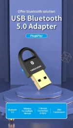 Adaptador Emisor Receptor Bluetooth 5.0 Usb Dongle Vention Color Negro - Imagen 4
