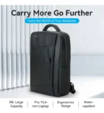 Mochila Porta Notebook / Laptop 15.6 Ipx4 20 Litros Vention - Negro - Liso - Imagen 10
