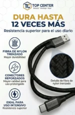 Cable Tipo C Usb Carga Segura Para Samsung 1m - Imagen 2