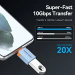 Adaptador Usb Hembra A Usb C Otg 3.1 10 Gbps Vention Azul Acero - Imagen 4