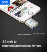Adaptador Jack 3.5 Mm A Audio Y Microfono Auricular Vention - Imagen 5
