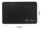 Carry Disk Case Evox Usb 3.0 Sata 2.5 Notebook Disco Hdd / Sdd - Qaaba Negro - Imagen 6