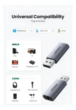 Adaptador De Audio Externo Usb 2.0 A 3.5 Mm Ugreen - Imagen 7