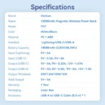 Power Bank Portatil Magnetico Cargador 10000mah Vention - Imagen 5