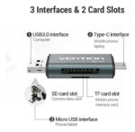 Lector Vention SD/TF USB-C USB y Micro USB - Imagen 6