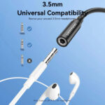 Adaptador Vention USB-C a Jack 3.5mm DAC Negro - Imagen 8