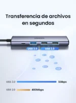 Hub Ugreen 5 en 1 USB-C HDMI 4K PD 100W - Imagen 8