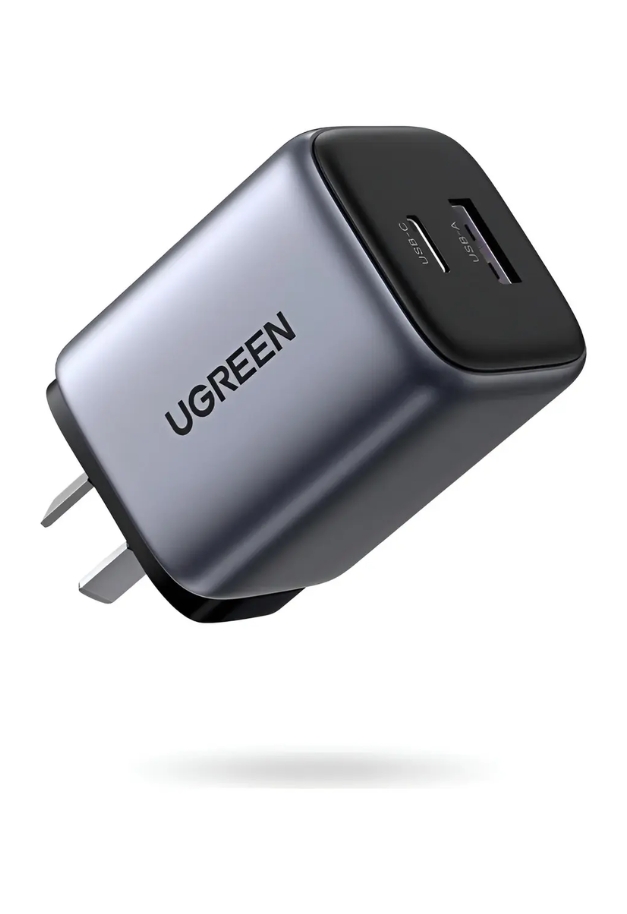 Diseño sin título (22) Cargador Ugreen 35W USB-C/USB-A GaN Plegable - Imagen 1