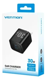 Vention Cargador GaN 30W USB-C y USB-A - Imagen 3